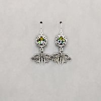 Moon Moth Capture Crystal Earrings