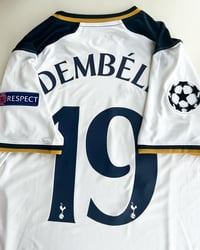 Image 1 of Tottenham Hotspur “DEMBELE 19” 2016/17 Home Shirt + UCL patches (L)