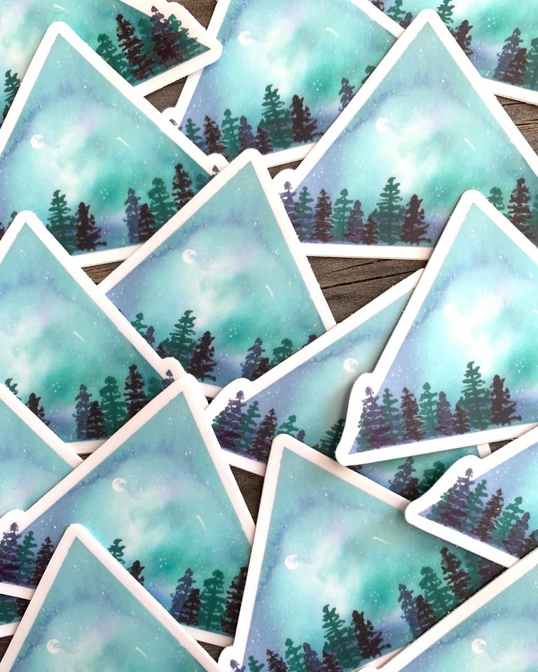 Galaxy Forest Sticker Image 2