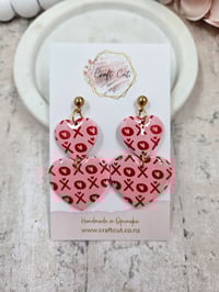 Image 1 of XOXO Large Heart Earrings