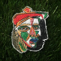 Image 1 of Woman in Beret - sewn artwork brooch - Picasso