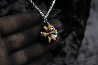 Image 7 of dead good tea stained bone pendant 