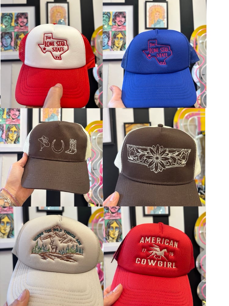 Image of Patterned trucker cap
