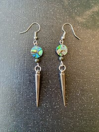 Image 2 of Abalone Dangle Earrings