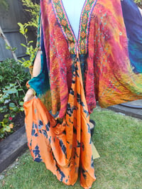 Image 6 of Wanderlust maxi dress Sari tie dye Red n Orange upto 8-18 uk