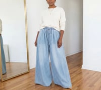 Image 1 of Wide Leg Denim - Light Blue