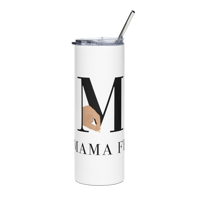 Image 1 of MamaFe's White M Logo Stainless steel tumbler