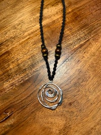 Image 2 of Spiral wood beaded necklace 
