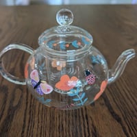 Image 1 of Hand Painted Glass Teapot