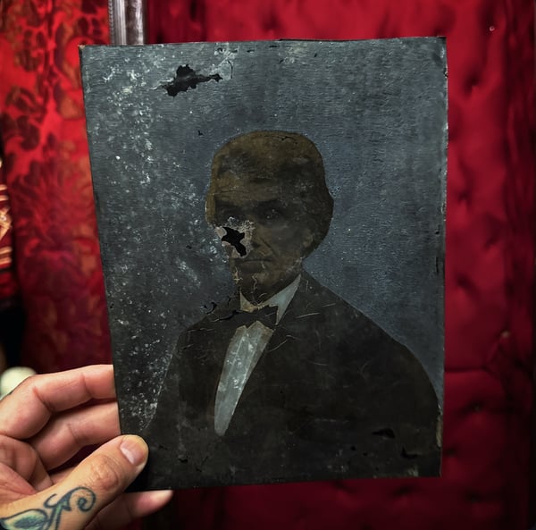 Image of Early 1900’s Tin Type Photo of Gentleman 