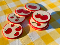 Image 2 of Tomato Coasters Stackable