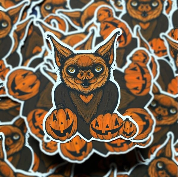 Image of Pumpkin Bat Sticker 