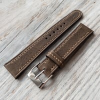 Image 1 of Italian Calf Strap - Antique Brown Dark