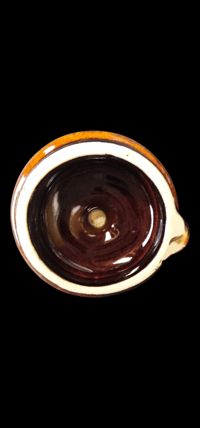 Image 10 of Vintage MCM Dark Brown Stoneware Tea Pot