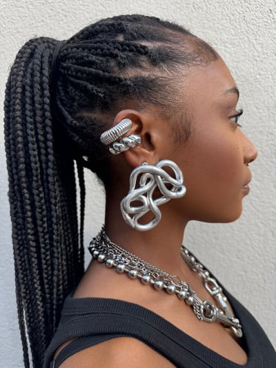 Image of silver swirls