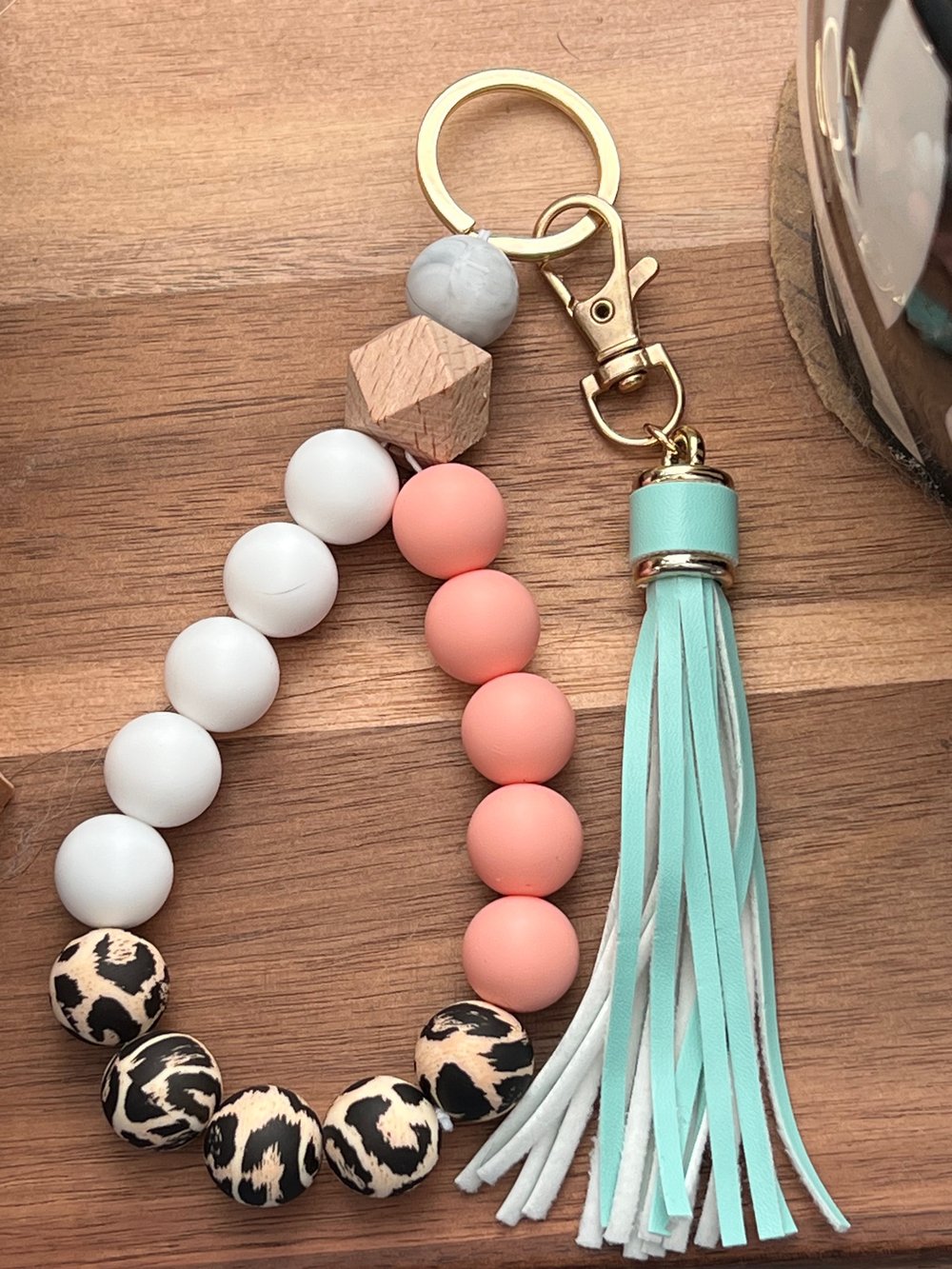 Image of Handmade Beaded Wristlet Keychain
