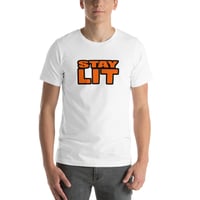 Image 2 of STAY LIT ORANGE EXTRA Short-Sleeve Unisex T-Shirt