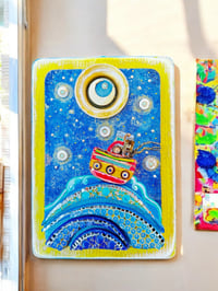 Image 2 of On top of the world on our little boat 