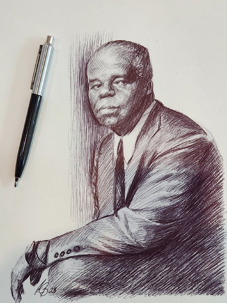 Image of John Henrik Clarke sketch