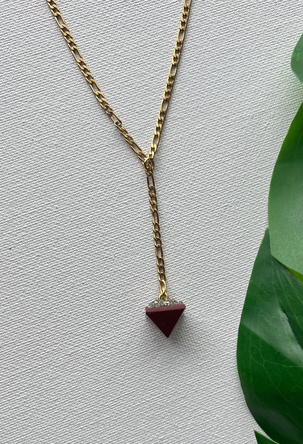 Image of GENESIS II • Crystal Drop Necklace | Red Jasper