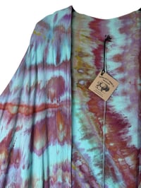 Image 2 of S Long Woven Kimono in Tropical Agate Ice Dye