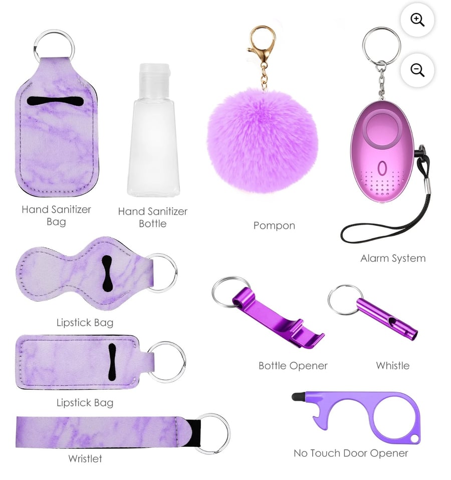 Image of Purple marble keychain