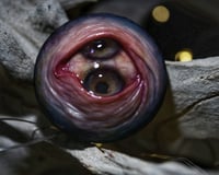 Image 10 of Custom Swappable Phone Grip for smartphones, double iris, reflective pupil, glow in the dark