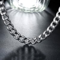 Image 2 of 925 Sterling Silver 10mm 20/22/24inches Exquisite Noble Gorgeous Charm Fashion For Men Women Chain W