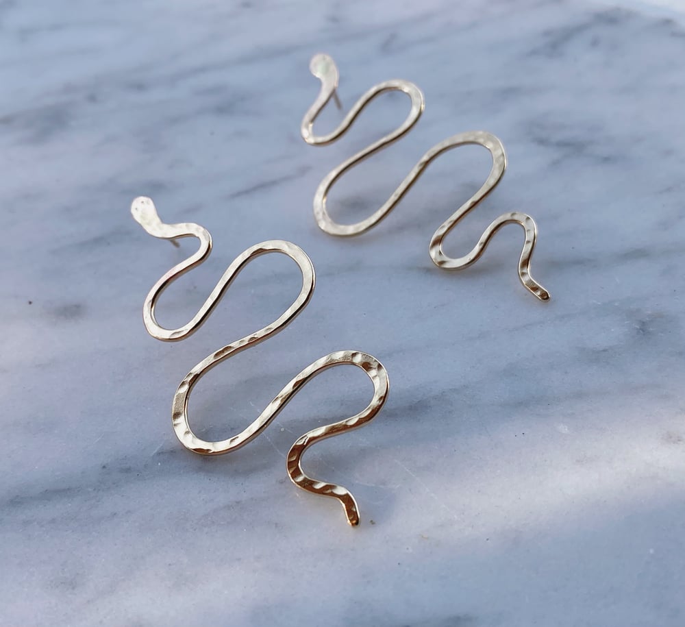 Image of Large Golden Snake Posts