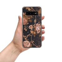 Image 6 of Dark Rose Gold Butterfly Design Goth Inspired Clear Case for Samsung®