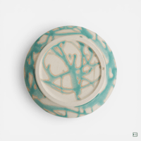 Image 3 of Katsushi Shimabukuro bowl plate coral blue No.370