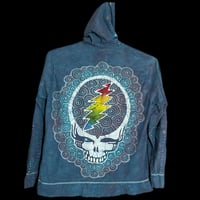 Image 2 of large Ladies Lightweight Hoodie blue #2