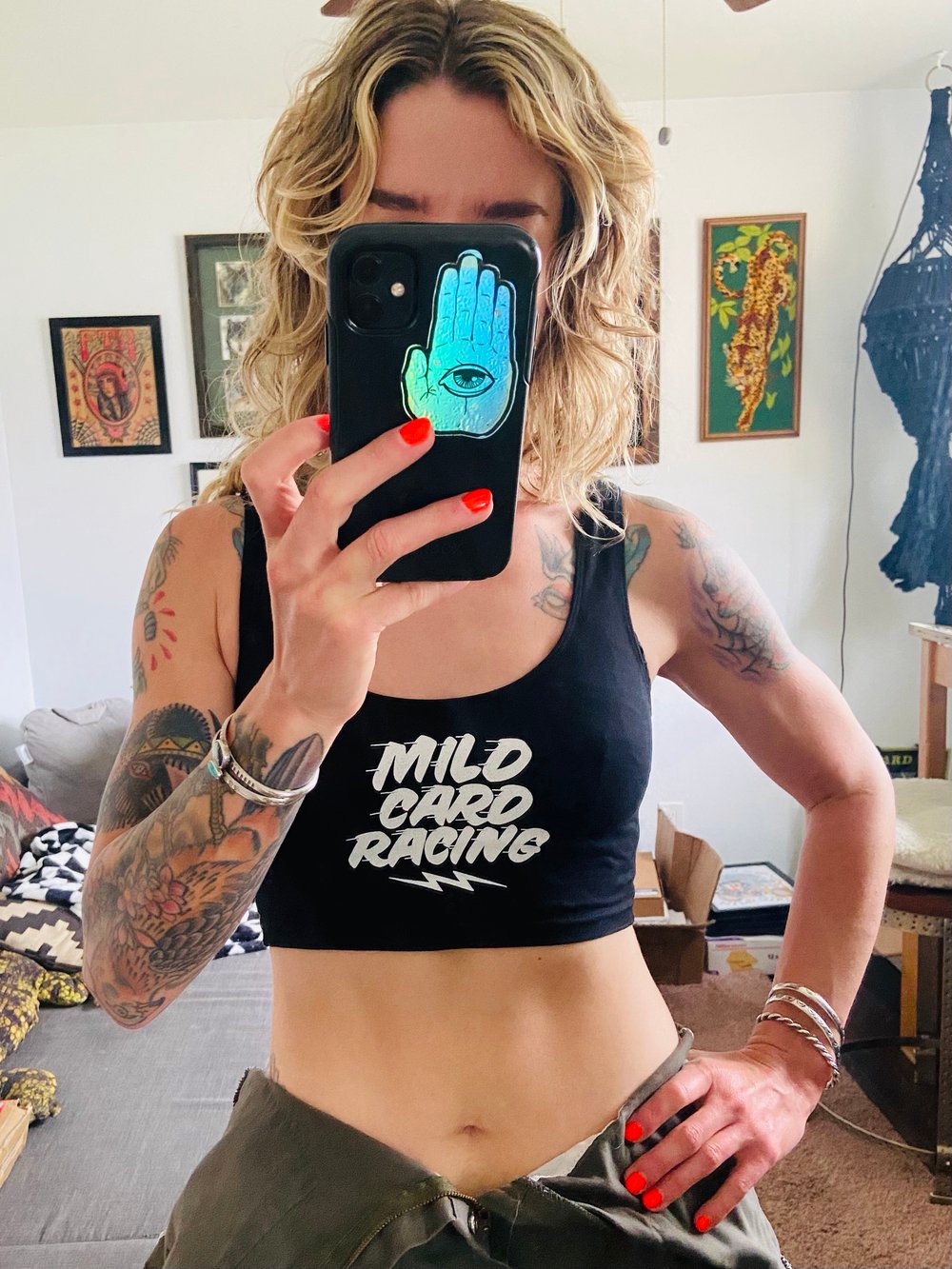 MILD CARD RACING CROP TOP