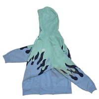 Image 4 of (L fit XL) Nike Hoodie Double Flame Series BCyan "Zqina" 549
