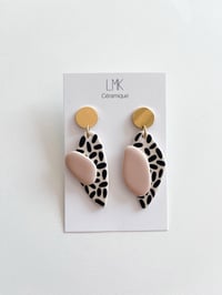 Paire de boucles d'oreilles céramique TOTEM ZAG +3