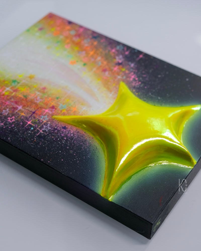 Image of MAKE A WISH ✧ Original 3D Mixed Media Painting