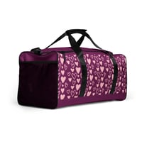 Image 2 of PINK HEARTS DUFFLE BAG