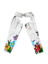 WHITE LEATHER BLOSSOM CHAPS