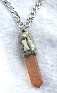 Image 4 of Tangerine quartz and fox toe bone