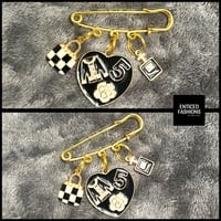 Number 5 Fashion Brooch