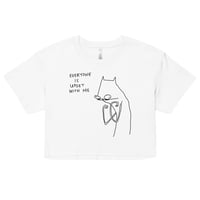 Image 5 of everyone is upset with me Women’s crop top