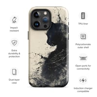 Image 1 of Black Cat On Ivory Tough Case for iPhone®