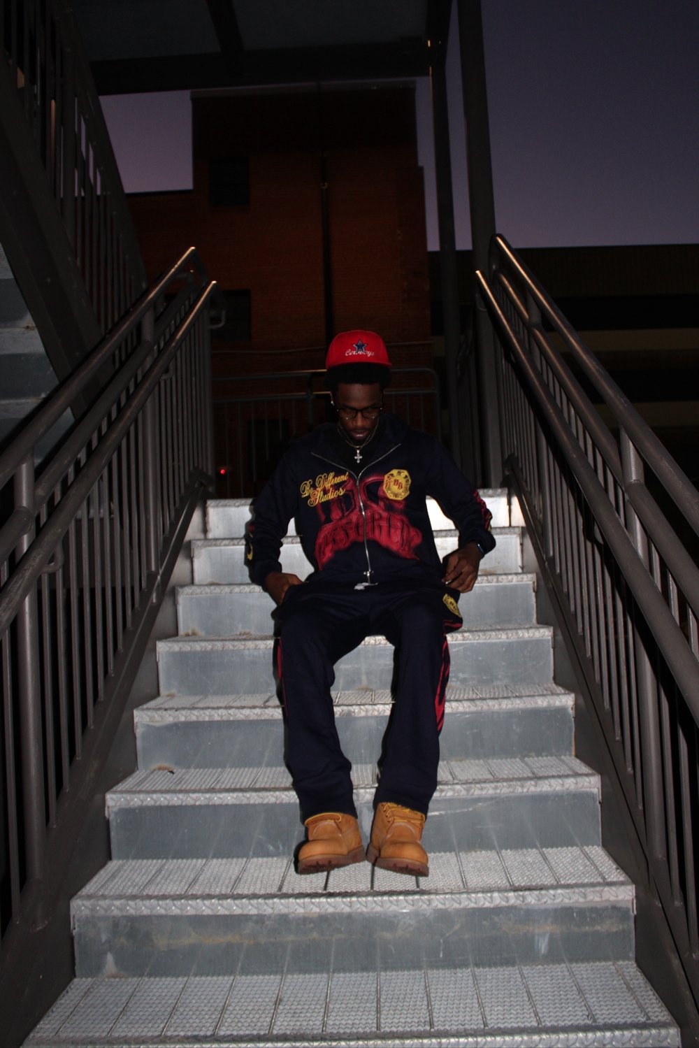 “BE DIFFERENT” NAVY/RED JUMPSUIT