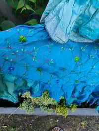 Image 10 of Wanderlust maxi skirt / bandeau dress -blue with flashes of purple pink 8-16 uk