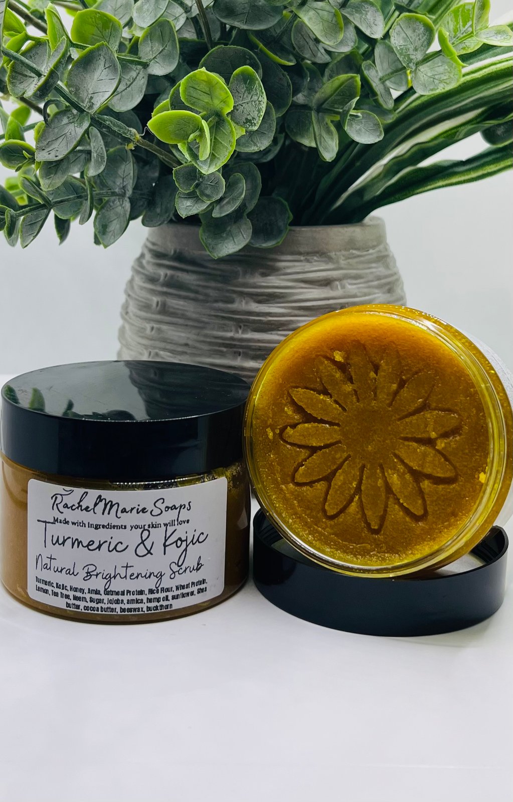 Turmeric & Kojic Natural Brightening Scrub RachelMarieSoaps