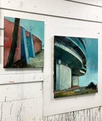 Image 3 of Painting / maleri / "ISLANDS BRYGGE – Malerdrømme og tankestreger – Havneparken II" 