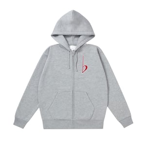 Arc Logo Zip-Up Hoodie (Heather Grey) 