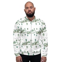 Image 2 of Payola Benji White Unisex Bomber Jacket