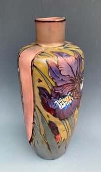 Image 3 of “Iris Latifolia”  satin lustre vase