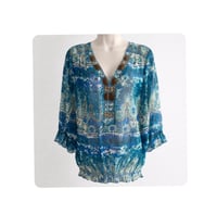 Image 1 of New 1X Marc Bouwer Beaded Collar Top #706*8